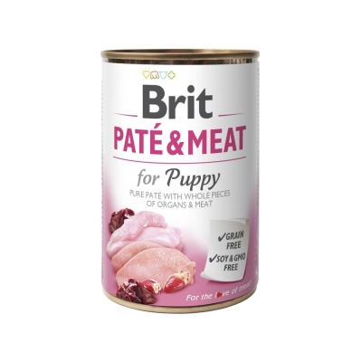 Karma mokra dla psa Brit  Pate&Meat Puppy 400g, 800g puszka