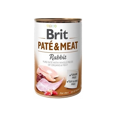 Karma mokra dla psa Brit  Pate&Meat Rabbit Królik 400g puszka