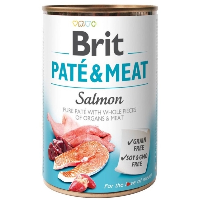 Karma mokra dla psa Brit  Pate&Meat Salmon Łosoś 400g puszka