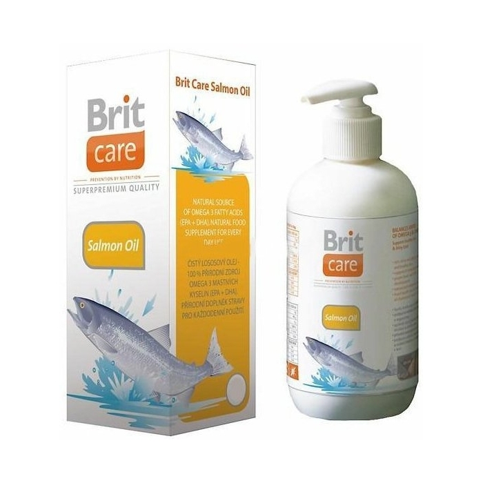 Brit  Care Olej z łososia- preparat wspomagający skórę i sierść. 100% olej z łososia 250ml, 500ml, 1000ml