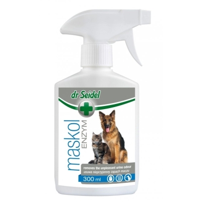 DERMAPHARM MASKOL Dr Seidel enzym Płyn maskujący nieprzyjemne zapachy dla psów i kotów 100ml, 300ml