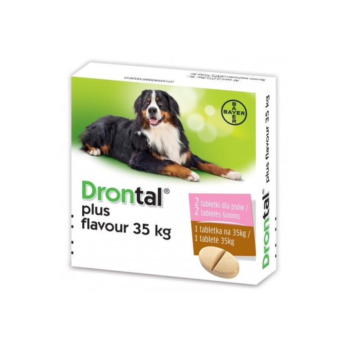 Bayer Drontal  Plus Flavour - 2 tabletki dla psów
