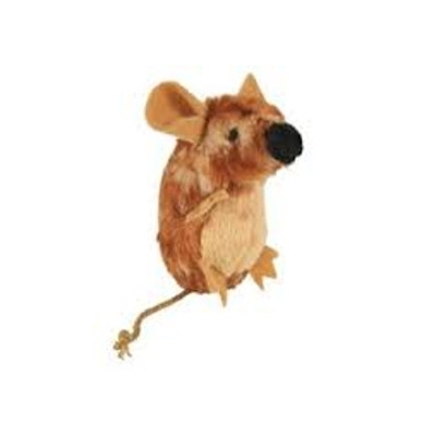 Trixie Zabawka  Mysz stojąca brąz z dźwiękiem 8cm dla kota