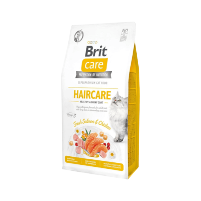Karma sucha dla kota Brit Care Cat Grain-free Adult Haircare Healthy & Shiny Coat 0.4kg