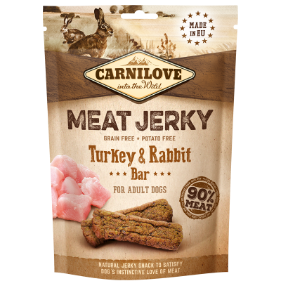 Przysmak dla psów Carnilove Jerky Snack Turkey & Rabbit Bar