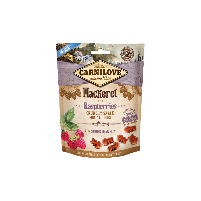 Przysmak dla psów Carnilove Crunchy  Mackerel with Raspberries