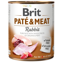 Karma mokra dla psa Brit  Pate&Meat Rabbit Królik 800g puszka