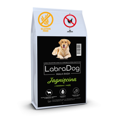 Karma sucha dla psa dorosłego LabraDog Superfood NGE jagnięcina z batatami i miętą rasy małe 2kg