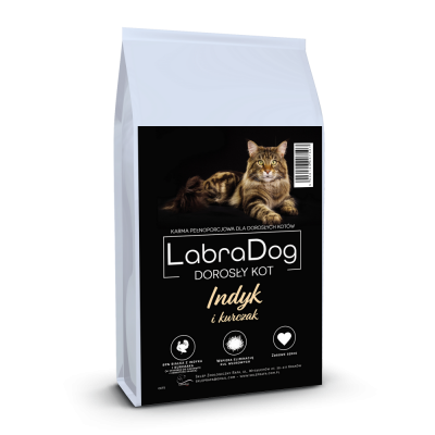 Karma sucha dla kota dorosłego LabraDog for Cat Connoisseur indyk z kurczakiem 1,5kg