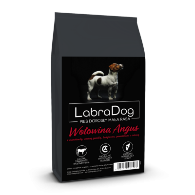Karma sucha dla psa dorosłego rasy małe SFA LabraDog Superfood Premium Wołowina Angus z marchewką, zieloną fasolką, kalafiorem, pomidorami i cukinią 6kg