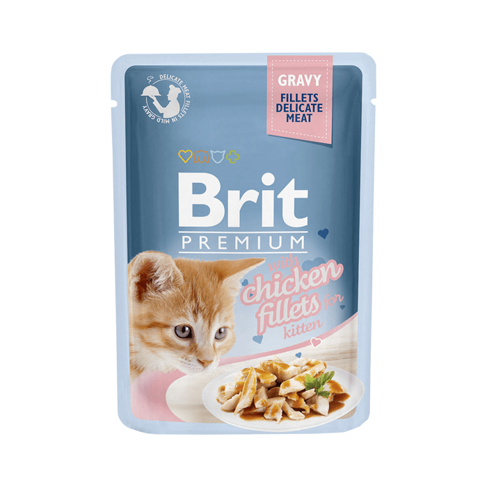 Karma mokra dla kota Brit Care Cat Pouch Gravy Fillets Chicken saszetka 85g